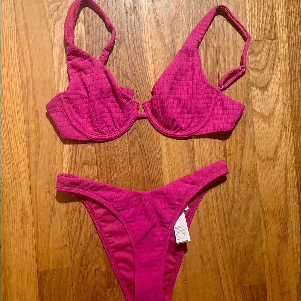Abercrombie & Fitch Pink Bikini xs top xxs small bottom
